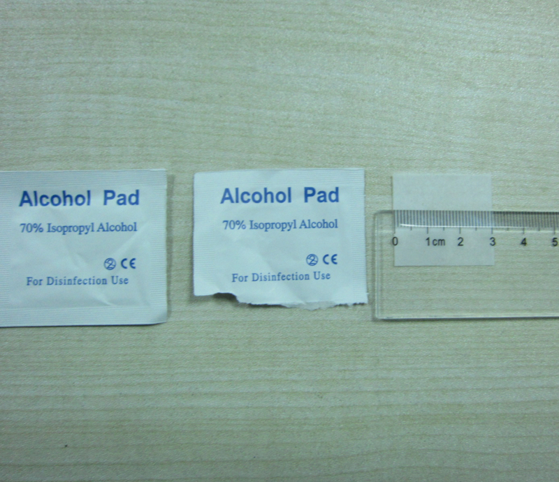 Tamponi per la preparazione dell'alcool 30 mm x 65 mm